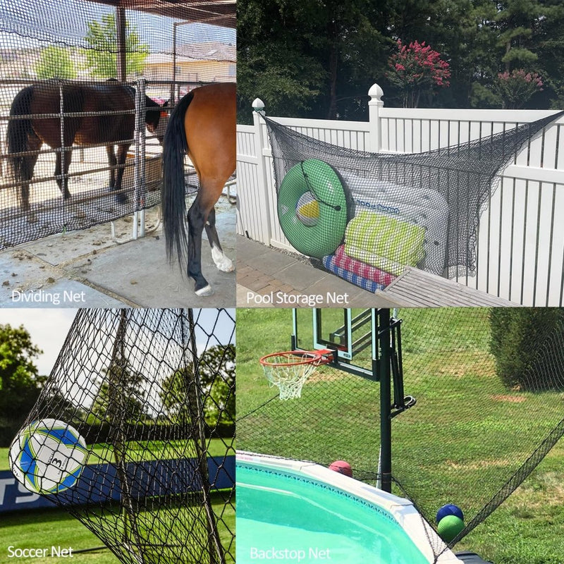 Load image into Gallery viewer, Aoneky Heavy Duty Knotless Golf Hitting Net, Practice Net with Reinforced Rope Edge, 1" Square Mesh 3mm Polyester Netting for Baseball Soccer Hockey Backyard Driving Cage Indoor Outdoor Use - happygetfit.com
