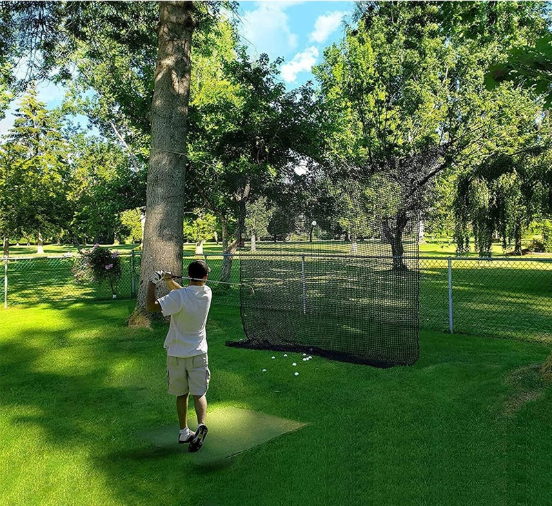 Load image into Gallery viewer, Aoneky Heavy Duty Knotless Golf Hitting Net, Practice Net with Reinforced Rope Edge, 1" Square Mesh 3mm Polyester Netting for Baseball Soccer Hockey Backyard Driving Cage Indoor Outdoor Use - happygetfit.com
