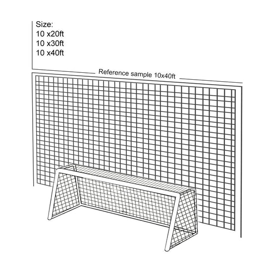 Aoneky Soccer Backstop Net - Heavy Duty Practice Barrier & Containment Net for Training, High Impact Hitting Netting, 10-15 x 10-60 Ft Sizes for Football/Soccer - happygetfit.com