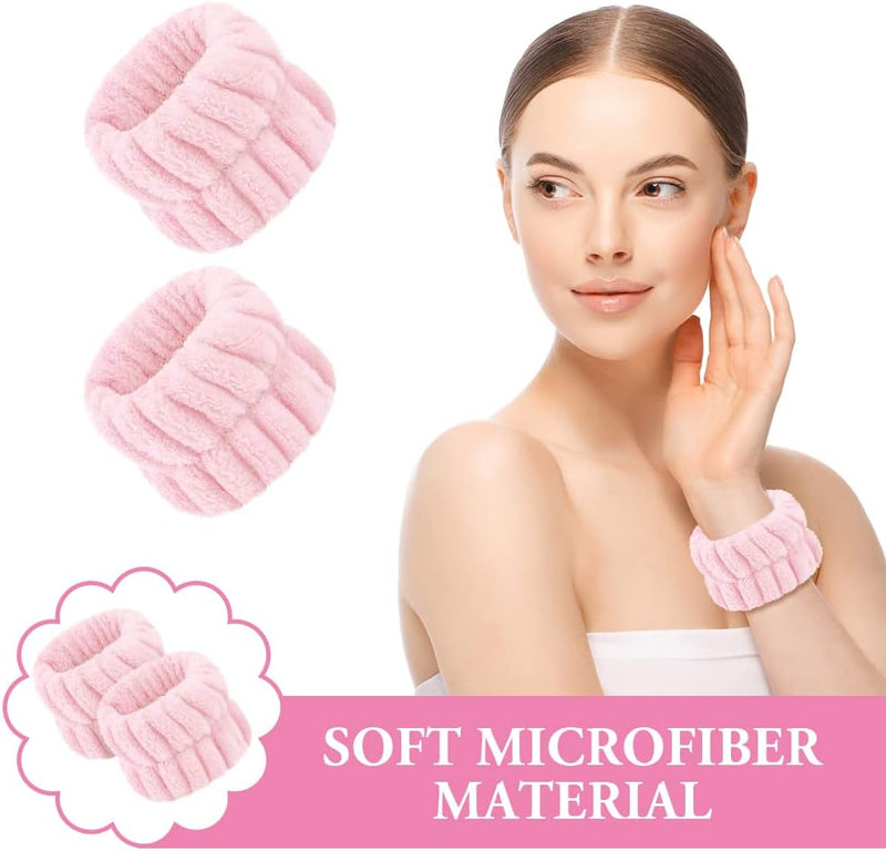Laad afbeelding in Galerijviewer, AOOWU Polsband, Elastische Microvezel, Gezichtswas, Cosmetica, Haarband, Spa-armbanden voor Absorberende Zweetband voor Vrouwen en Meisjes, Make-up, Pols, Gezichtsverzorging - happygetfit.com
