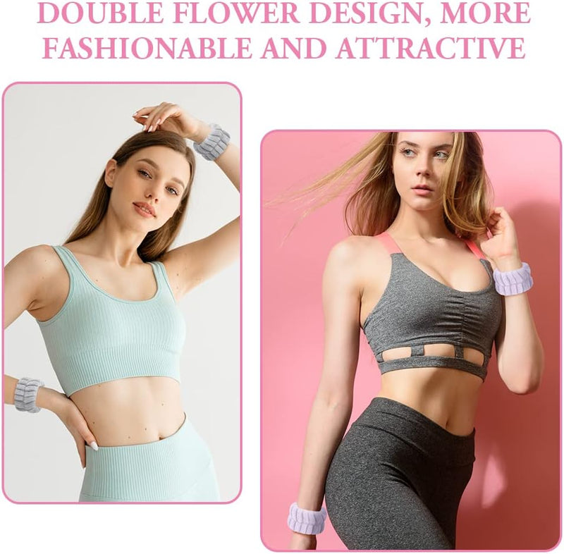 Laad afbeelding in Galerijviewer, AOOWU Polsband, Elastische Microvezel, Gezichtswas, Cosmetica, Haarband, Spa-armbanden voor Absorberende Zweetband voor Vrouwen en Meisjes, Make-up, Pols, Gezichtsverzorging - happygetfit.com
