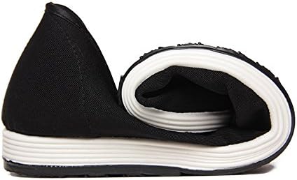 Laad afbeelding in Galerijviewer, APIKA Chinese Traditionele Oude Peking Schoenen Kung Fu Tai Chi Schoenen Rubberen Zool Unisex Zwart - happygetfit.com
