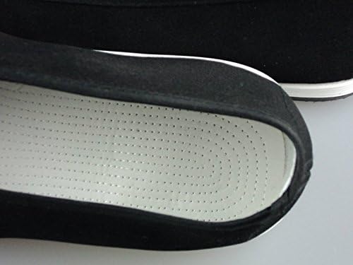APIKA Chinese Traditionele Oude Peking Schoenen Kung Fu Tai Chi Schoenen Rubberen Zool Unisex Zwart - happygetfit.com