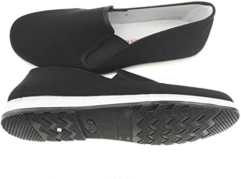 Laad afbeelding in Galerijviewer, APIKA Chinese Traditionele Oude Peking Schoenen Kung Fu Tai Chi Schoenen Rubberen Zool Unisex Zwart - happygetfit.com
