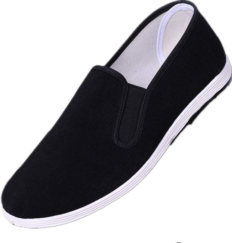 Laad afbeelding in Galerijviewer, APIKA Chinese Traditionele Oude Peking Schoenen Kung Fu Tai Chi Schoenen Rubberen Zool Unisex Zwart - happygetfit.com
