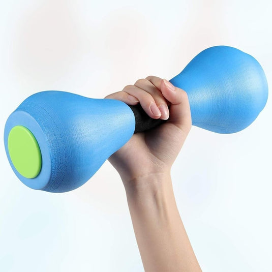 Aqua dumbbells set van 2 blauw voor waterfitness - happygetfit.com