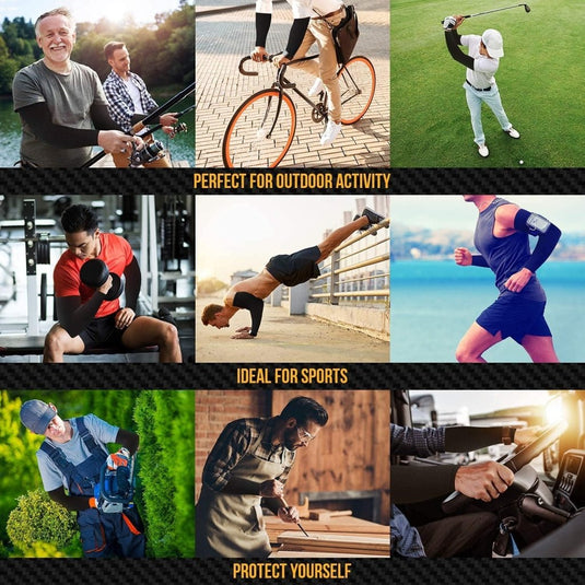 Armmanchetten Mouw Arm Anti-UV Bescherming UPF 50+ Armgreep Ademend Manchetten voor Mannen Vrouwen voor Fietsen Koeling Rijden Sport - happygetfit.com
