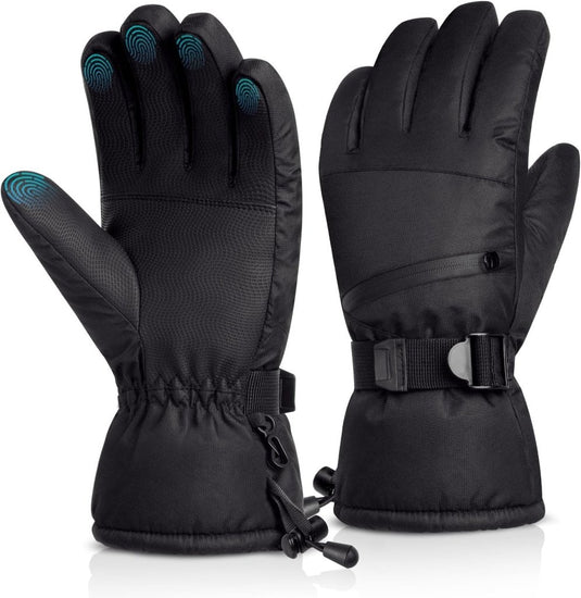 ATERCEL Ski Gloves Men Women Waterproof, 2022 Updated Touchscreen Snow Gloves, Snowboard Gloves for Cold Weather - happygetfit.com