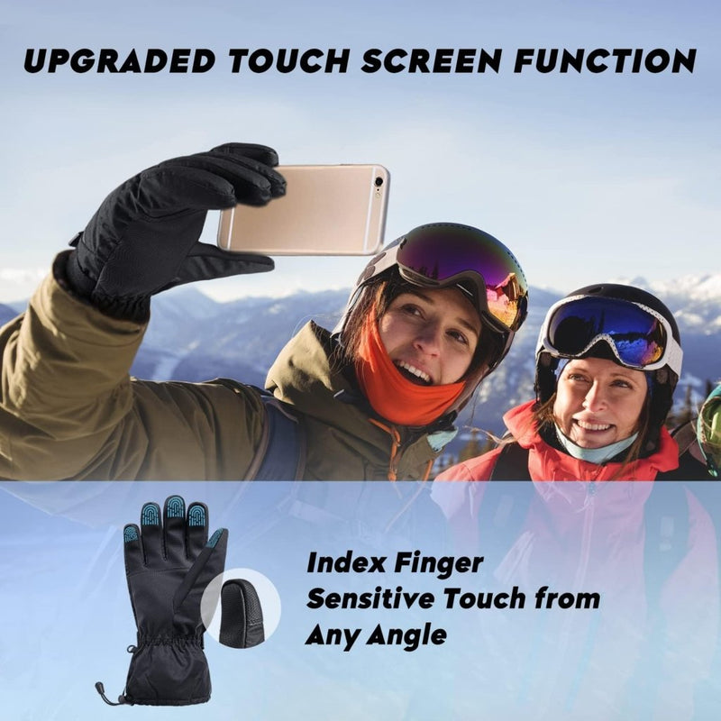 Laad afbeelding in Galerijviewer, ATERCEL Ski Gloves Men Women Waterproof, 2022 Updated Touchscreen Snow Gloves, Snowboard Gloves for Cold Weather - happygetfit.com
