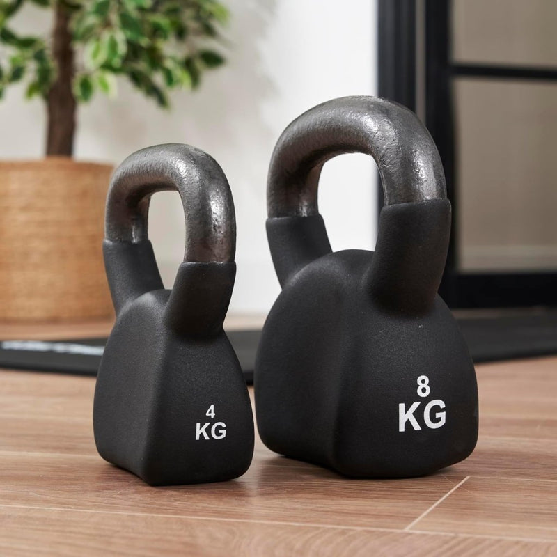 Laad afbeelding in Galerijviewer, Athlyt - Neopreen gietijzeren kettlebell, zwart - happygetfit.com

