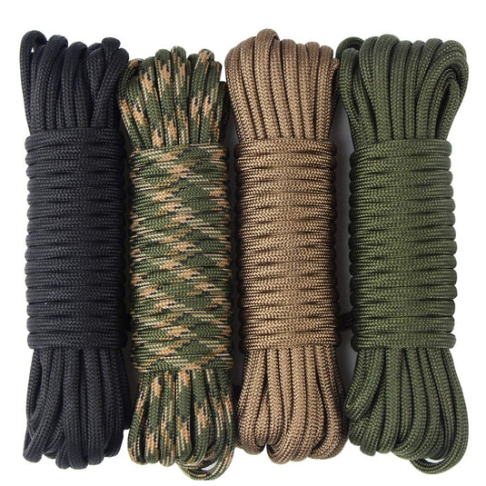 aufodara 4 Pieces 19ft / 6Meter Paracord Cords 550 Multifunction Paracord Rope Crafting Bracelet Braided Rope Lanyards Dog Collar DIY Crafting (D4-A) - happygetfit.com