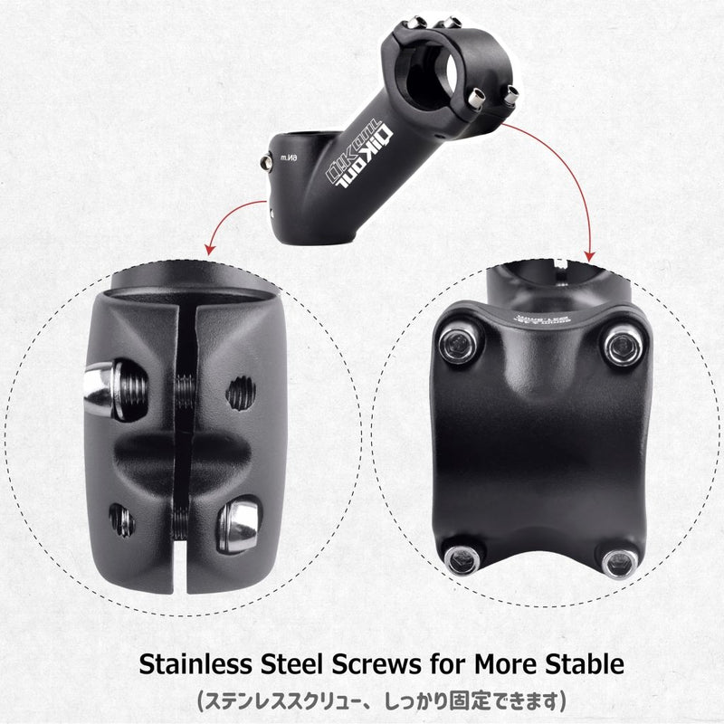 Laad afbeelding in Galerijviewer, Azarxis 25.4mm 31.8mm Stem 70mm 80mm 90mm 110mm 120mm 130mm 17 35 45 60 Degree Adjustable Bike Stem Mountain Bike Stem Short Handlebar Stem for Bicycle, Road Bike, MTB, BMX, Cycling - happygetfit.com

