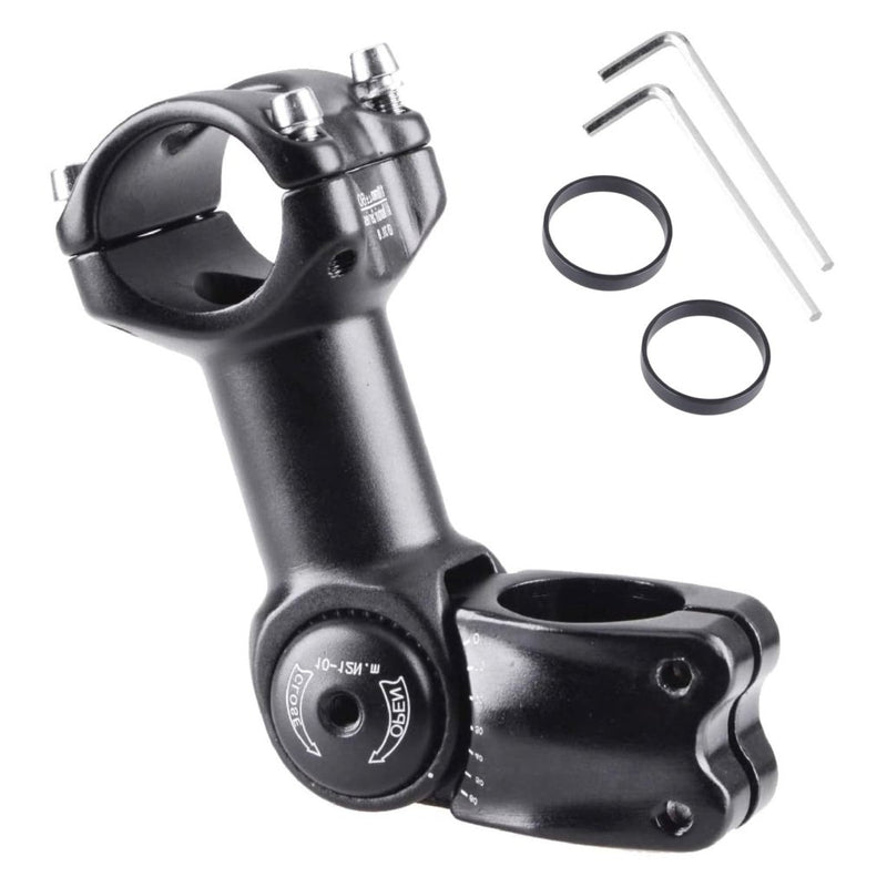 Laad afbeelding in Galerijviewer, Azarxis 25.4mm 31.8mm Stem 70mm 80mm 90mm 110mm 120mm 130mm 17 35 45 60 Degree Adjustable Bike Stem Mountain Bike Stem Short Handlebar Stem for Bicycle, Road Bike, MTB, BMX, Cycling - happygetfit.com
