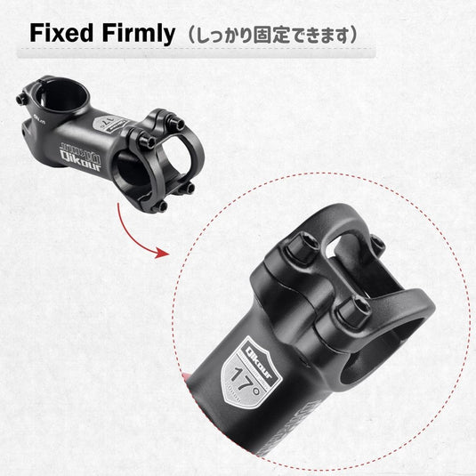 Azarxis 25.4mm 31.8mm Stem 70mm 80mm 90mm 110mm 120mm 130mm 17 35 45 60 Degree Adjustable Bike Stem Mountain Bike Stem Short Handlebar Stem for Bicycle, Road Bike, MTB, BMX, Cycling - happygetfit.com