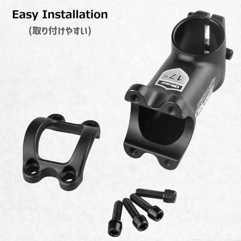 Laad afbeelding in Galerijviewer, Azarxis 25.4mm 31.8mm Stem 70mm 80mm 90mm 110mm 120mm 130mm 17 35 45 60 Degree Adjustable Bike Stem Mountain Bike Stem Short Handlebar Stem for Bicycle, Road Bike, MTB, BMX, Cycling - happygetfit.com
