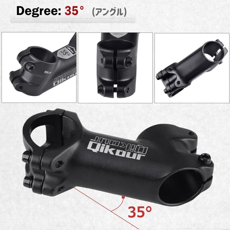 Laad afbeelding in Galerijviewer, Azarxis 25.4mm 31.8mm Stem 70mm 80mm 90mm 110mm 120mm 130mm 17 35 45 60 Degree Adjustable Bike Stem Mountain Bike Stem Short Handlebar Stem for Bicycle, Road Bike, MTB, BMX, Cycling - happygetfit.com

