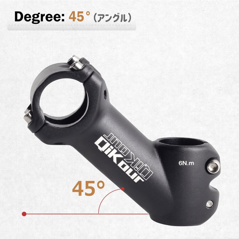 Laad afbeelding in Galerijviewer, Azarxis 25.4mm 31.8mm Stem 70mm 80mm 90mm 110mm 120mm 130mm 17 35 45 60 Degree Adjustable Bike Stem Mountain Bike Stem Short Handlebar Stem for Bicycle, Road Bike, MTB, BMX, Cycling - happygetfit.com
