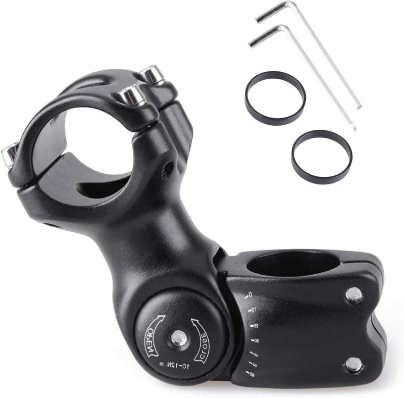 Load image into Gallery viewer, Azarxis Fietsstuurpen 25,4 mm verstelbaar fietsstuur stuurpen ±60 graden MTB voorvork stuurpen verlenging 90 mm voor mountainbike racefiets BMX DH cyclus met inbussleutel - happygetfit.com
