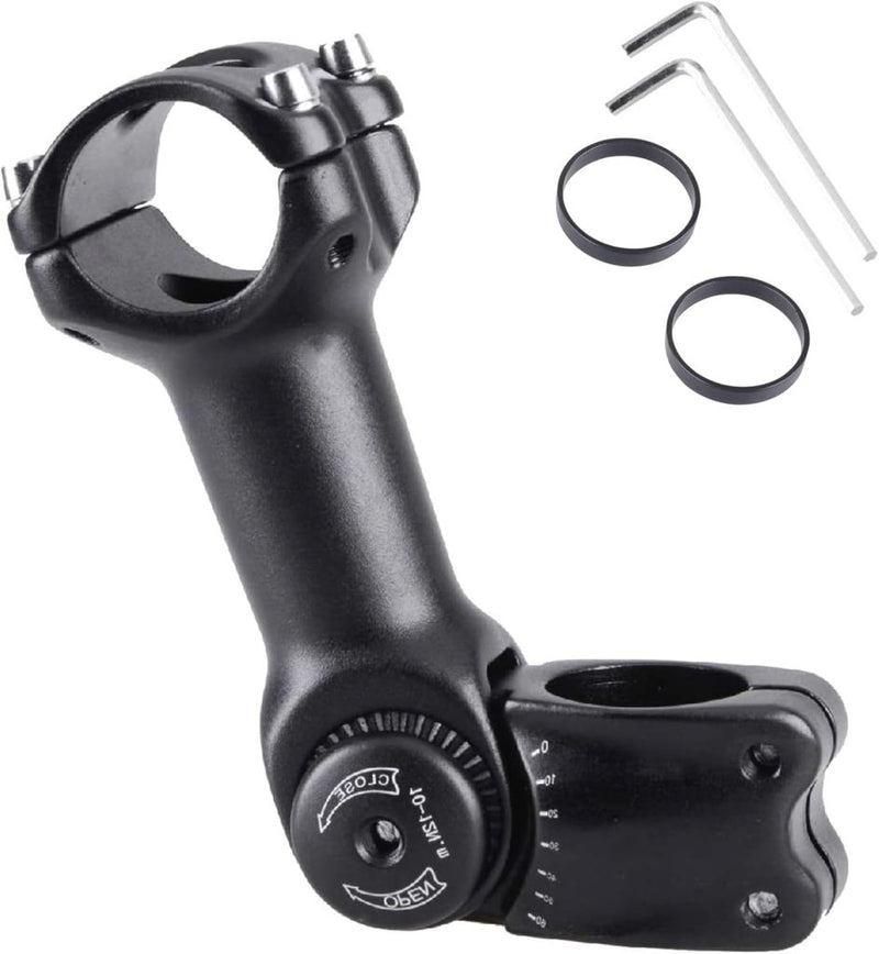 Load image into Gallery viewer, Azarxis Fietsstuurpen 25,4 mm verstelbaar fietsstuur stuurpen ±60 graden MTB voorvork stuurpen verlenging 90 mm voor mountainbike racefiets BMX DH cyclus met inbussleutel - happygetfit.com

