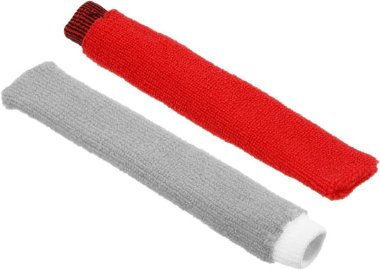 Badminton handdoek grips 2 stuks antislip en zweetabsorberend grijs-rood – racket overgrips – badminton accessoires - happygetfit.com