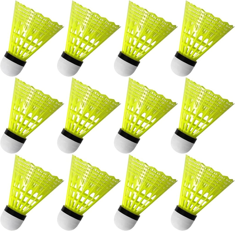 Laad afbeelding in Galerijviewer, Badmintonshuttles 12 stuks van nylon met schuimkop voor binnen en buiten – badmintonveren – racketaccessoires - happygetfit.com
