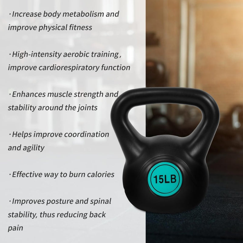 Laad afbeelding in Galerijviewer, BalanceFrom Vinyl Kettlebell Set, 30/45/50/75 Pound Options – Cement-Filled Strength Training Weights with Ergonomic Grip and Color Coding for Full Body Fitness at Home or Gym - happygetfit.com
