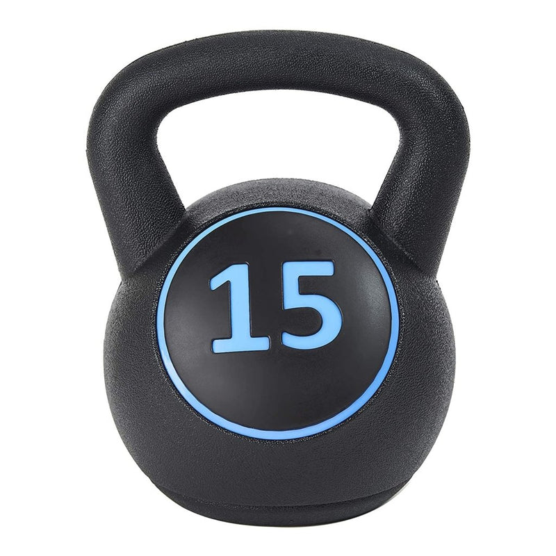 Laad afbeelding in Galerijviewer, BalanceFrom Vinyl Kettlebell Set, 30/45/50/75 Pound Options – Cement-Filled Strength Training Weights with Ergonomic Grip and Color Coding for Full Body Fitness at Home or Gym - happygetfit.com

