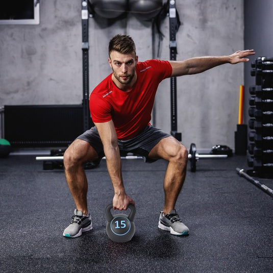 BalanceFrom Vinyl Kettlebell Set, 30/45/50/75 Pound Options – Cement-Filled Strength Training Weights with Ergonomic Grip and Color Coding for Full Body Fitness at Home or Gym - happygetfit.com