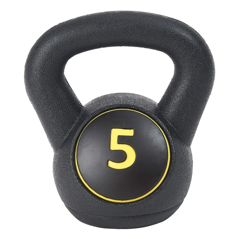 Laad afbeelding in Galerijviewer, BalanceFrom Vinyl Kettlebell Set, 30/45/50/75 Pound Options – Cement-Filled Strength Training Weights with Ergonomic Grip and Color Coding for Full Body Fitness at Home or Gym - happygetfit.com
