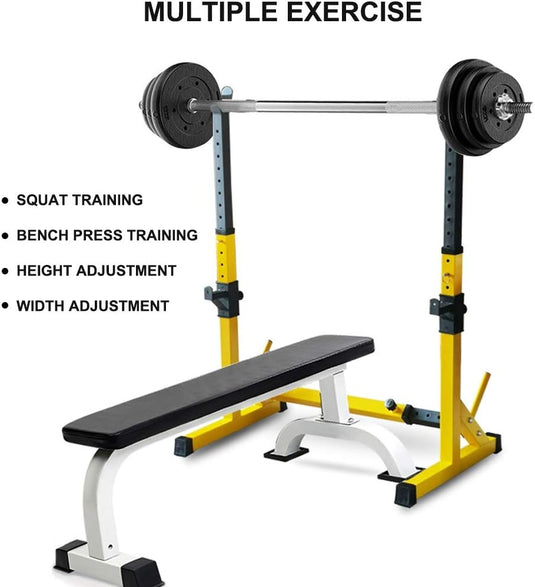 Barbell Stand Verstelbare Barbell Rack Squat Rack Fitnesstoestellen Weight Training Equipment In Hoogte Verstelbare - happygetfit.com