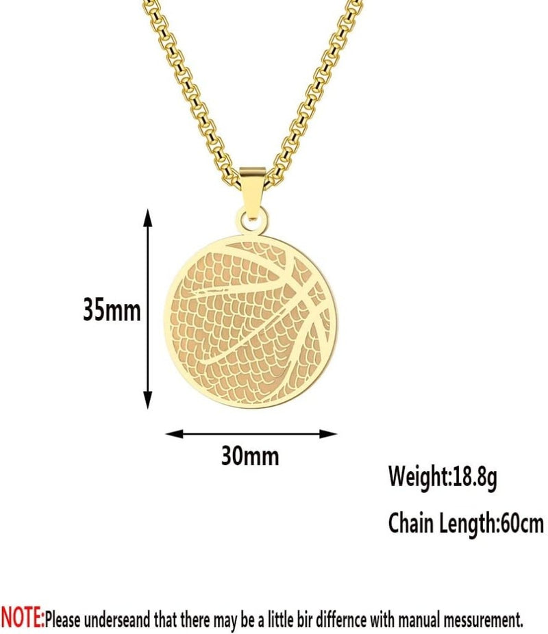 Chargez l'image dans la visionneuse de la galerie, Basketbal ketting met hanger roestvrij staal - happygetfit.com
