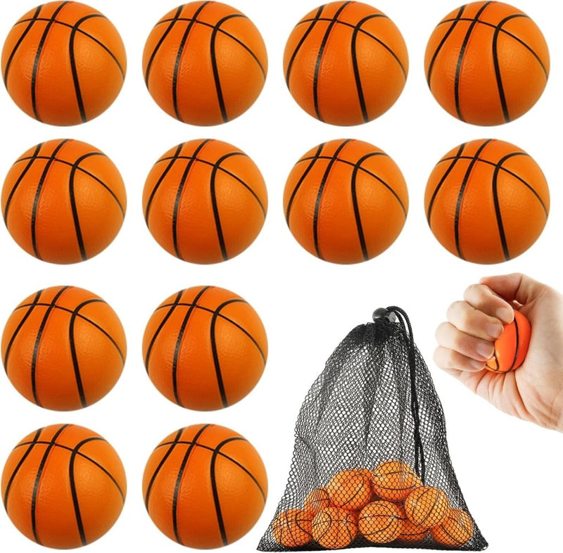 Laden Sie das Bild in Galerie -Viewer, Basketbal stressballen set van 12 met opbergzak - happygetfit.com
