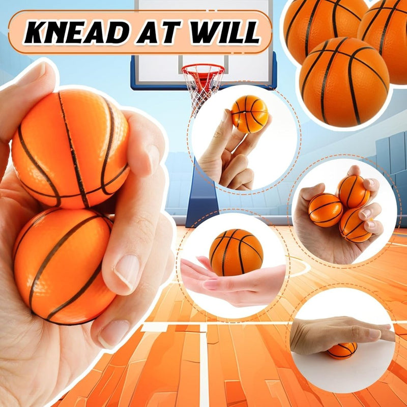 Laden Sie das Bild in Galerie -Viewer, Basketbal stressballen set van 12 met opbergzak - happygetfit.com

