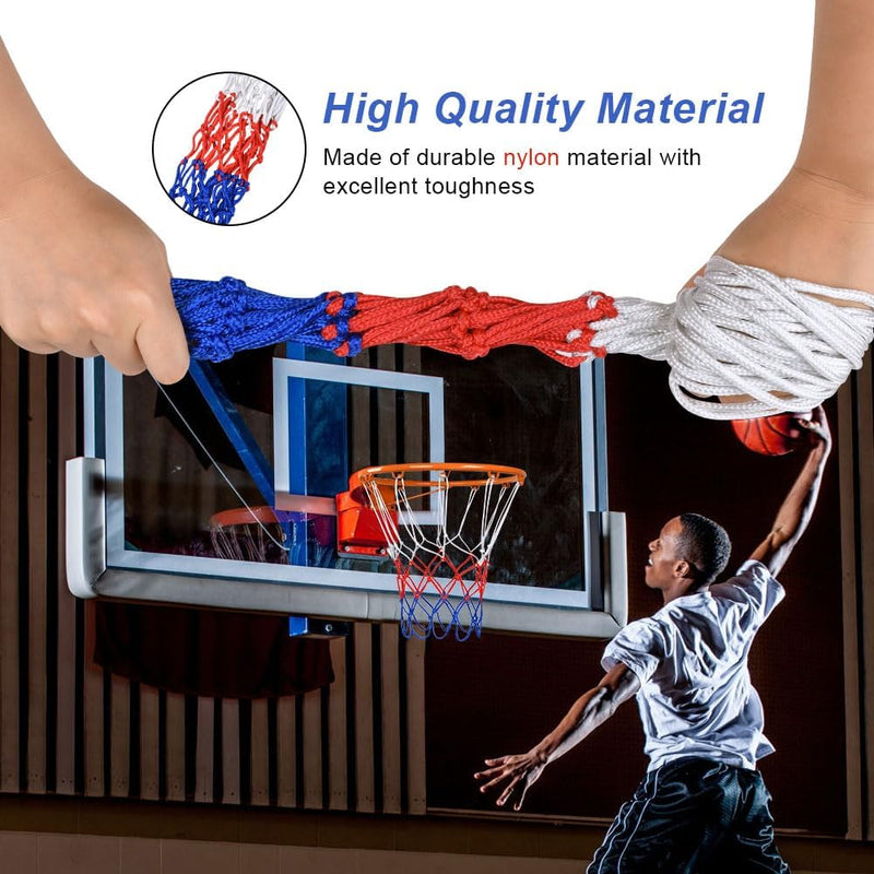 Carica l’immagine nel visualizzatore della galleria, Basketbalnetten 2 stuks van stevig polypropyleen met 12 ophanglussen en 50 cm lengte voor standaard basketbalringen – basketnetten – ringnetten - happygetfit.com
