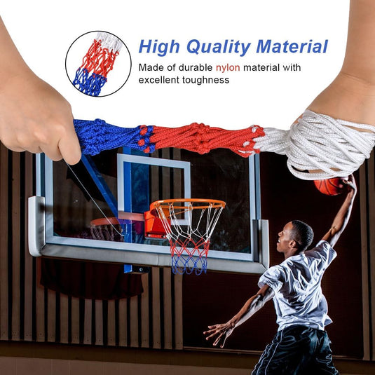 Basketbalnetten 2 stuks van stevig polypropyleen met 12 ophanglussen en 50 cm lengte voor standaard basketbalringen – basketnetten – ringnetten - happygetfit.com