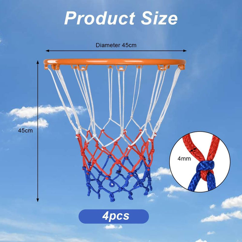 Carica l’immagine nel visualizzatore della galleria, Basketbalnetten 2 stuks van stevig polypropyleen met 12 ophanglussen en 50 cm lengte voor standaard basketbalringen – basketnetten – ringnetten - happygetfit.com
