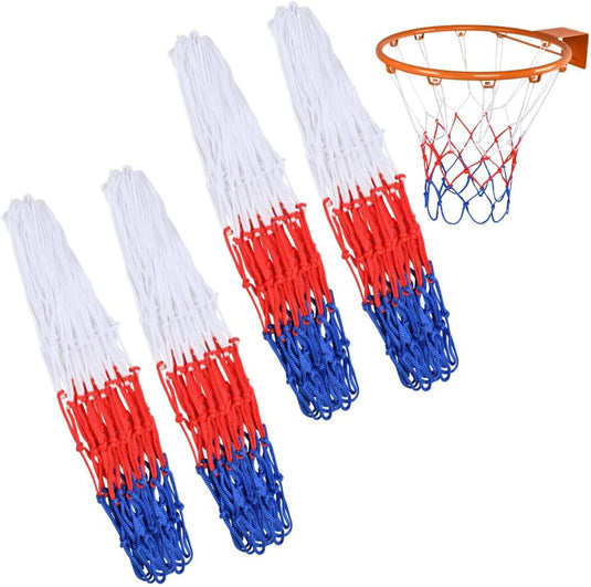 Basketbalnetten 2 stuks van stevig polypropyleen met 12 ophanglussen en 50 cm lengte voor standaard basketbalringen – basketnetten – ringnetten - happygetfit.com