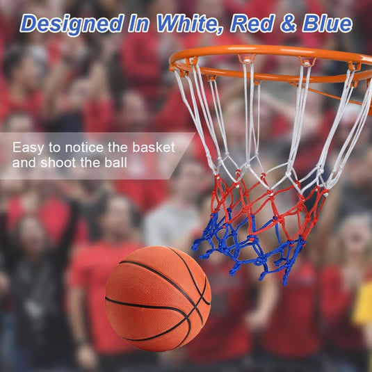 Basketbalnetten 2 stuks van stevig polypropyleen met 12 ophanglussen en 50 cm lengte voor standaard basketbalringen – basketnetten – ringnetten - happygetfit.com
