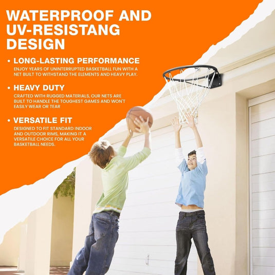 Bee-Ball Basketball Rim - 18 Inch - Basketball Replacement Rim Net for Outdoor and Indoor Basketball Hoop - Adjustable-Height and Fixed Basketball Hoop for All - happygetfit.com