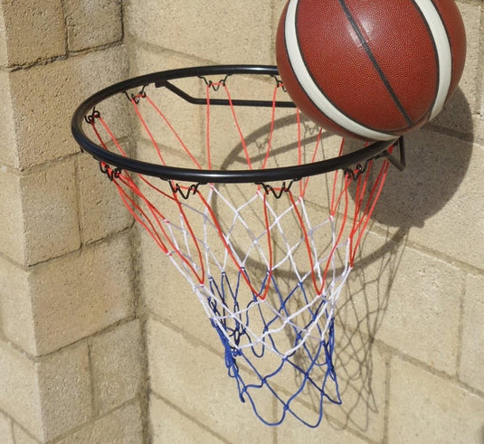 Bee-Ball Basketball Rim - 18 Inch - Basketball Replacement Rim Net for Outdoor and Indoor Basketball Hoop - Adjustable-Height and Fixed Basketball Hoop for All - happygetfit.com