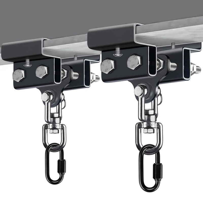 Laad afbeelding in Galerijviewer, BeneLabel Punching Bag Hanger for I Beam 880 LBs Capacity Heavy Bag Mount Width Adjustable Boxing Bag Holder &amp; Steel Beam Clamp for Beam - happygetfit.com
