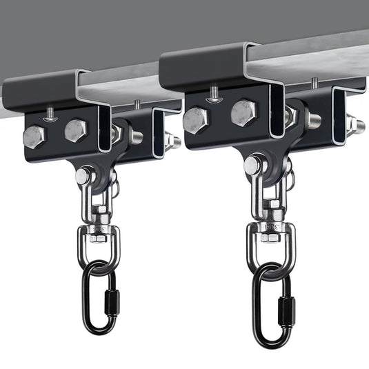 BeneLabel Punching Bag Hanger for I Beam 880 LBs Capacity Heavy Bag Mount Width Adjustable Boxing Bag Holder & Steel Beam Clamp for Beam - happygetfit.com