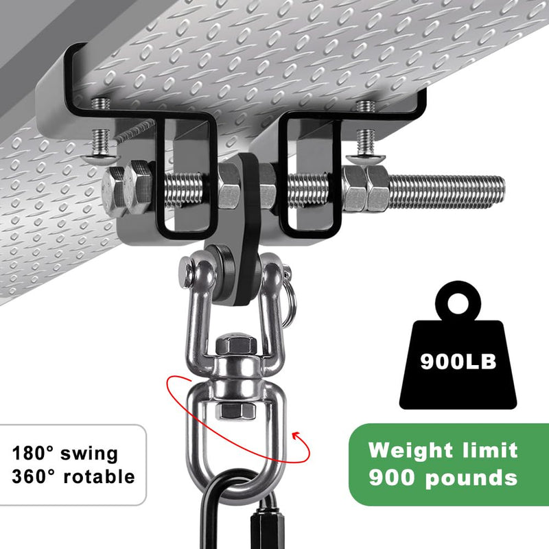 Laad afbeelding in Galerijviewer, BeneLabel Punching Bag Hanger for I Beam 880 LBs Capacity Heavy Bag Mount Width Adjustable Boxing Bag Holder &amp; Steel Beam Clamp for Beam - happygetfit.com
