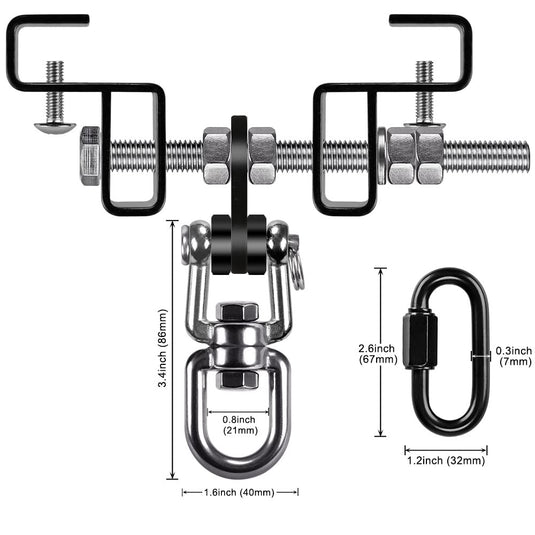 BeneLabel Punching Bag Hanger for I Beam 880 LBs Capacity Heavy Bag Mount Width Adjustable Boxing Bag Holder & Steel Beam Clamp for Beam - happygetfit.com