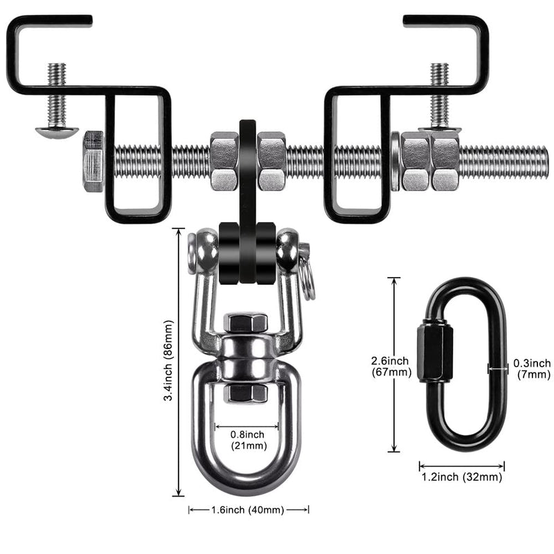 Laad afbeelding in Galerijviewer, BeneLabel Punching Bag Hanger for I Beam 880 LBs Capacity Heavy Bag Mount Width Adjustable Boxing Bag Holder &amp; Steel Beam Clamp for Beam - happygetfit.com
