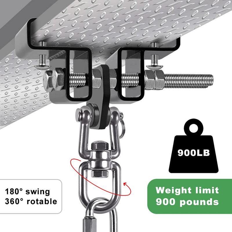 Laad afbeelding in Galerijviewer, BeneLabel Punching Bag Hanger for I Beam 880 LBs Capacity Heavy Bag Mount Width Adjustable Boxing Bag Holder &amp; Steel Beam Clamp for Beam - happygetfit.com
