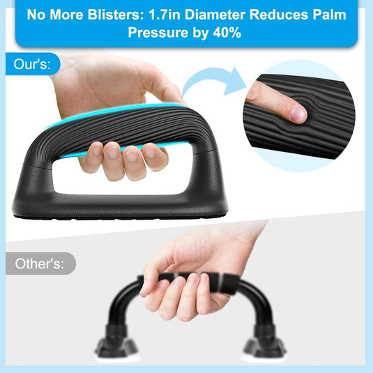 BeneLabel push-up-stangen, push-up-standaard, antislip zachte kunststof push-up-handgrepen, antislip onderlaag, roestvrij stalen steunframe, krachttrainingsapparatuur, perfect voor bodemtraining - happygetfit.com