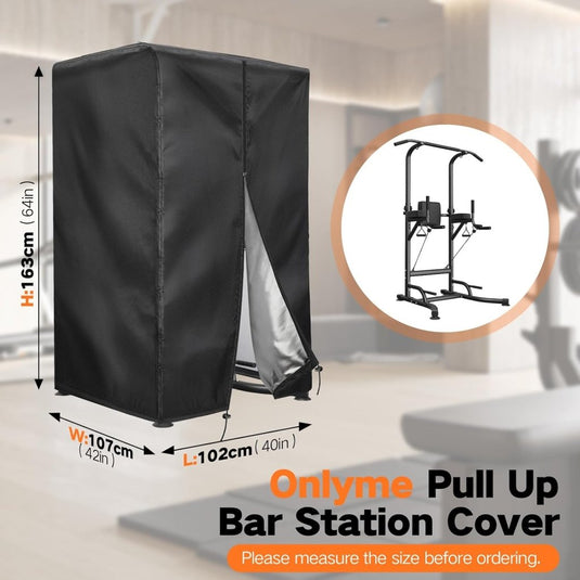 Beschermhoes voor power rack 102 x 107 x 163 cm van 420D Oxford – fitness hoes – waterdichte afdekhoes - happygetfit.com
