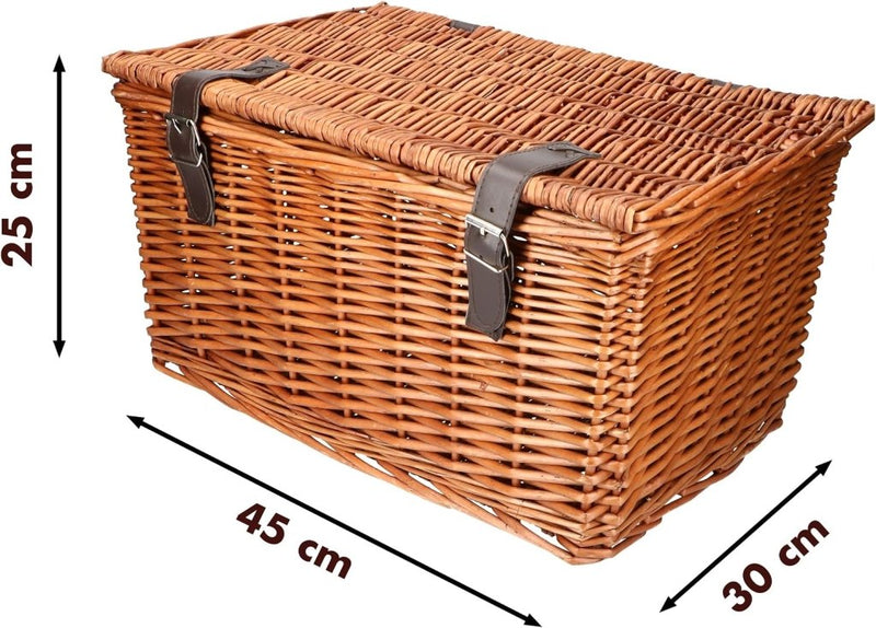 Load image into Gallery viewer, Bicycle Gear Rieten Fietsmand Voor - Rotan Fietsmand Stuur 30L - Bakkersmand 45 x 30 x 25 cm - Fietsaccessoires Volwassenen - Fietsmandje voor Oma Fiets, Stadsfiets of Transportfiets - happygetfit.com

