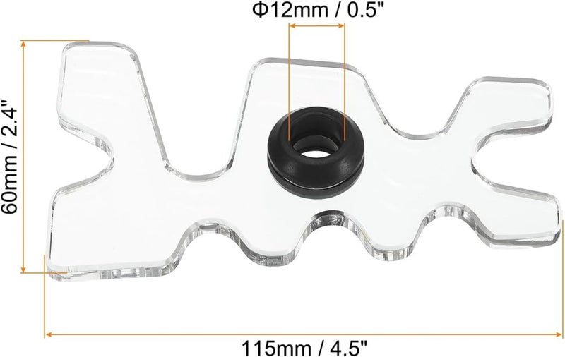 Chargez l'image dans la visionneuse de la galerie, Biljart brugkop 115 x 60 mm van acryl transparant – keu brug – biljart accessoires - happygetfit.com
